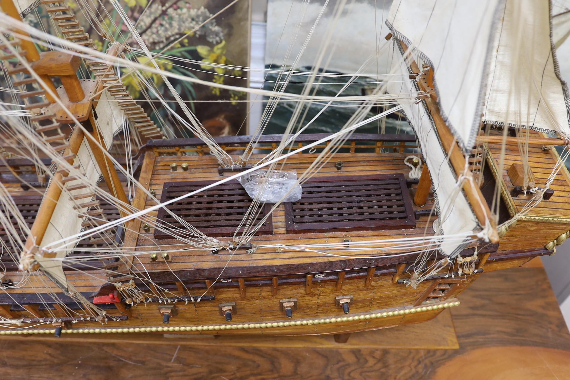 A large scratch-built model of The Endeavour - 135cm